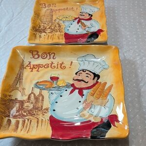 Maxcera "Fat Chef" Set Of Serving Platters
